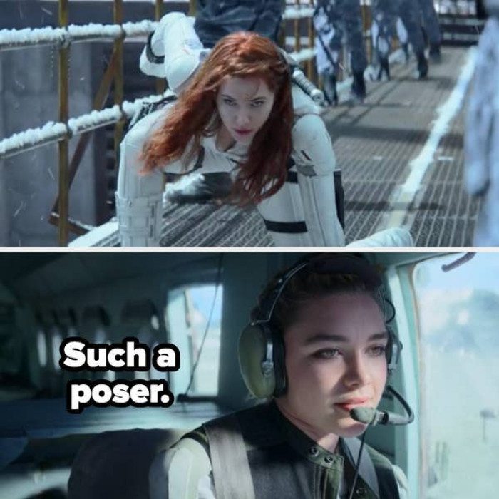 After that, Pugh teased Johansson on set about the