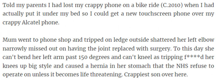 22. This lie caused a really bad scene