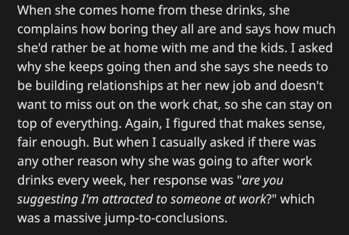 Their conversations were littered with emojis, which OP's wife doesn't typically use