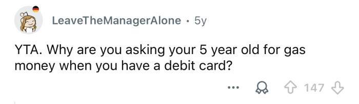 Use your debit card like a normal person.