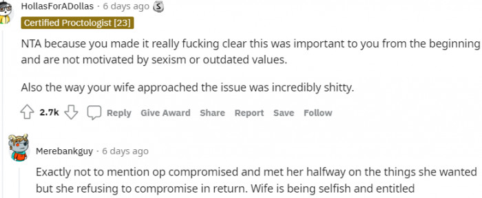 3. The way your wife approached the situation was bad