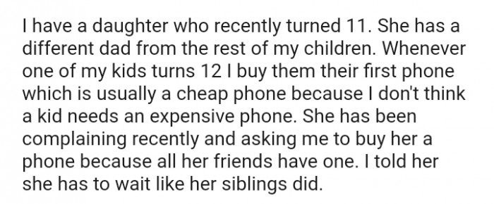 The OP's daughter has been asking for a phone because all her friends have one