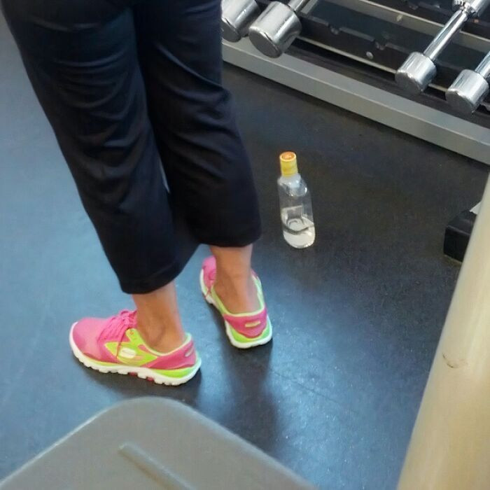 "Went To The Gym The Other Day. Saw This Older Woman And Thought Her Water Bottle Was Interesting"