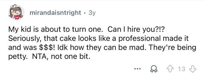 The cake looks professional.