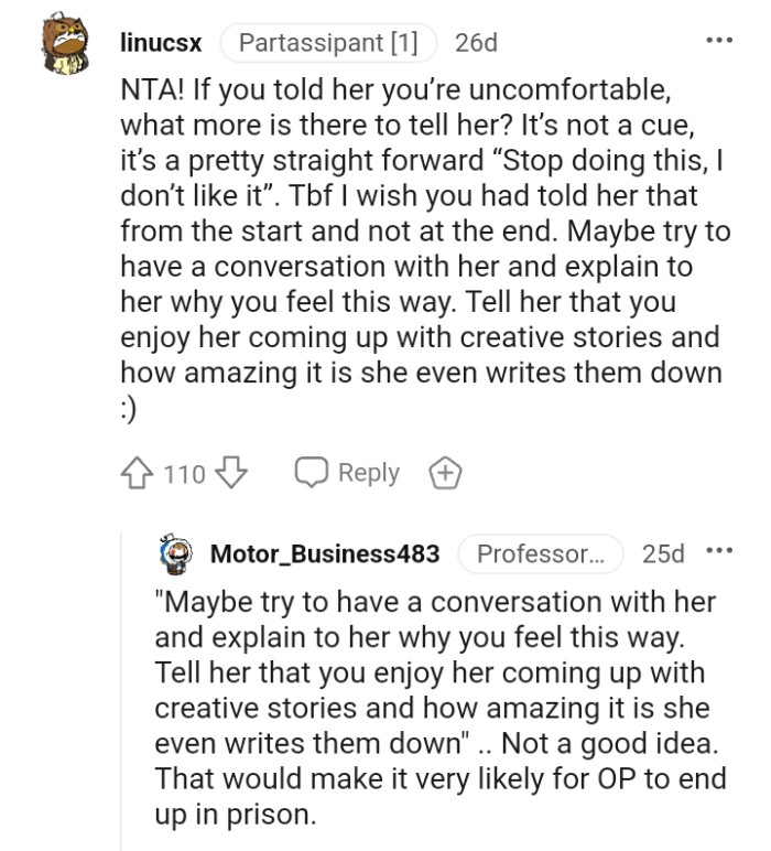 This Redditor wishes the OP had told her that from the start and not at the end