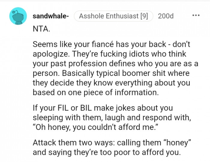 Seems like your fiancé has your back