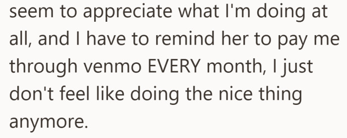 The issue is less about money and more about feeling taken for granted.