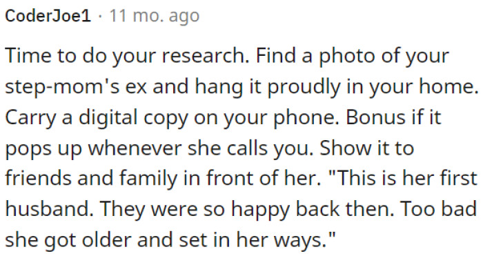 Maybe some sweet revenge will help.