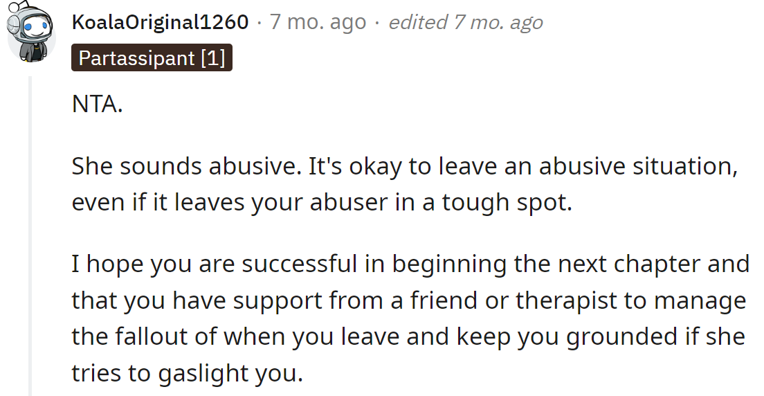 It's okay for him to leave