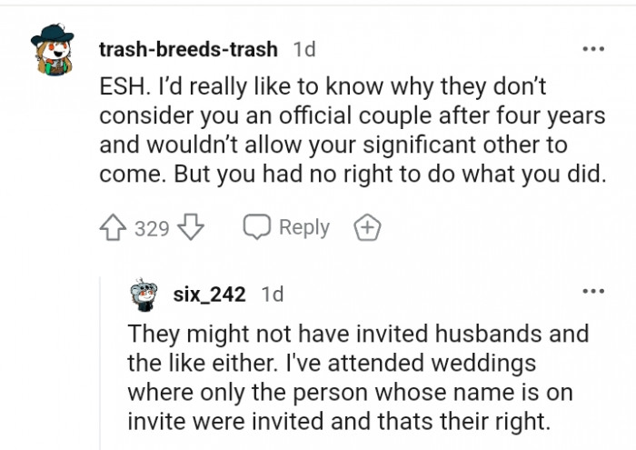 You had no right to do what you did