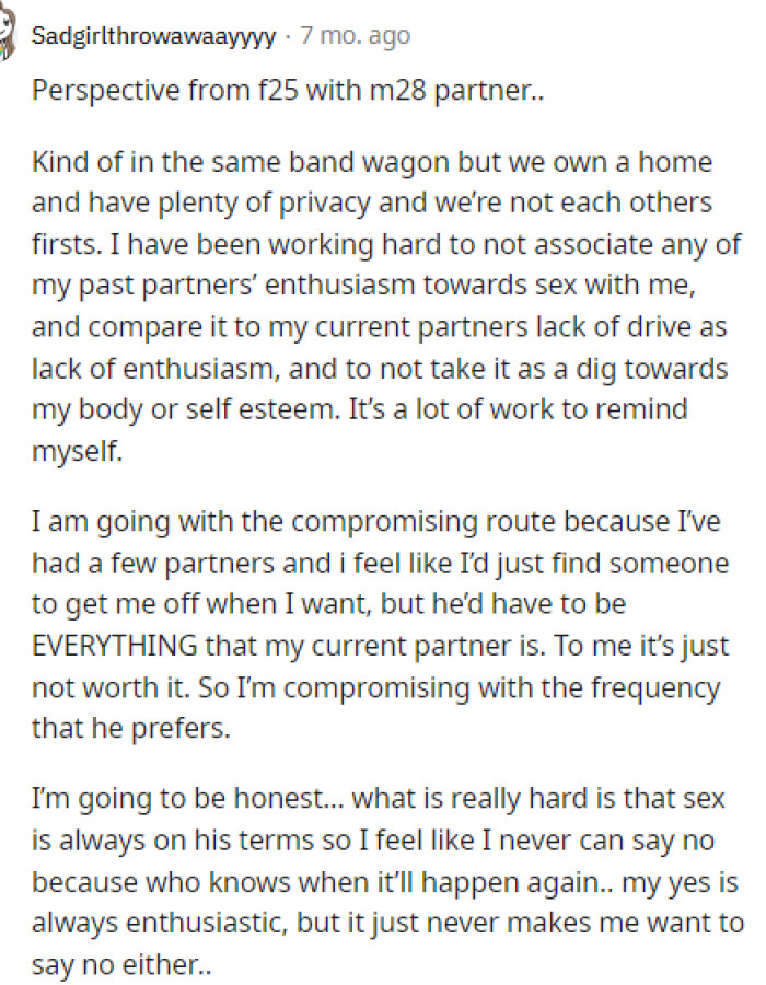 People added their situations in the comments as well, who could relate to OP, and she was happy to hear that she wasn't the only one going through this.