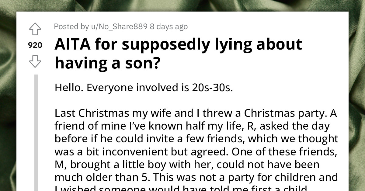 Man Is Accused Of Being Untrustworthy And A Liar For Saying That He Has A Son But Not Mentioning He Died