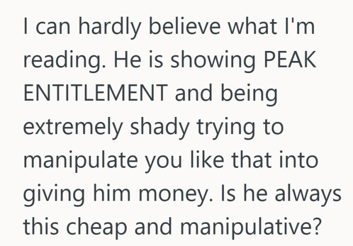 This reaction zooms out to the pattern, not the holiday. The concern is less about one gift and more about repeated leverage.