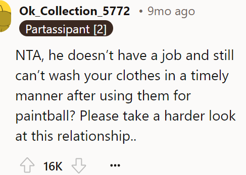 A Redditor said the OP should reconsider their relationship