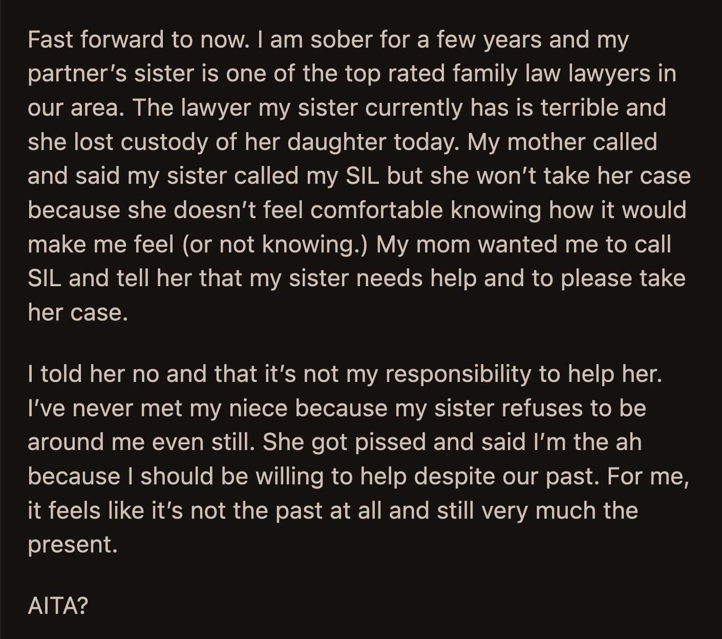 Was OP an a**hole for not letting bygones be bygones to help her sister with her current issue?