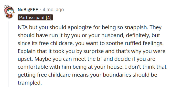 NTA, but maybe it's time for a 