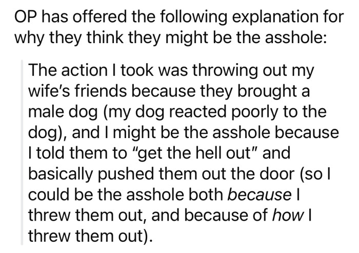 OP thinks he might potentially be the a-hole for the following reason:
