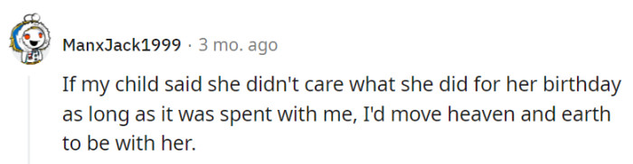 Quality time triumphs over all.