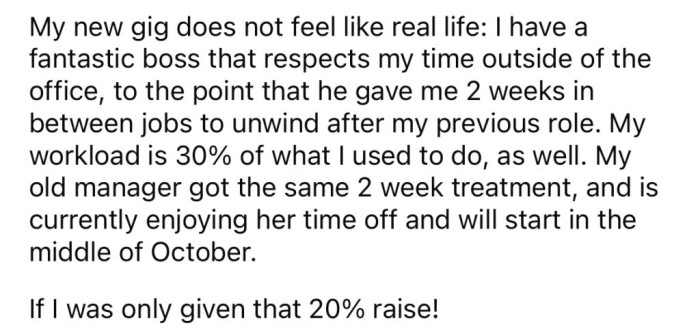 OP Is Now Loving His Job