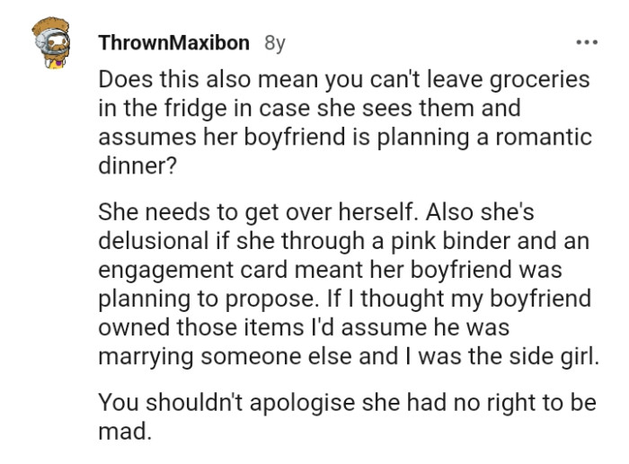 She Obviously Had No Reason to Be Mad