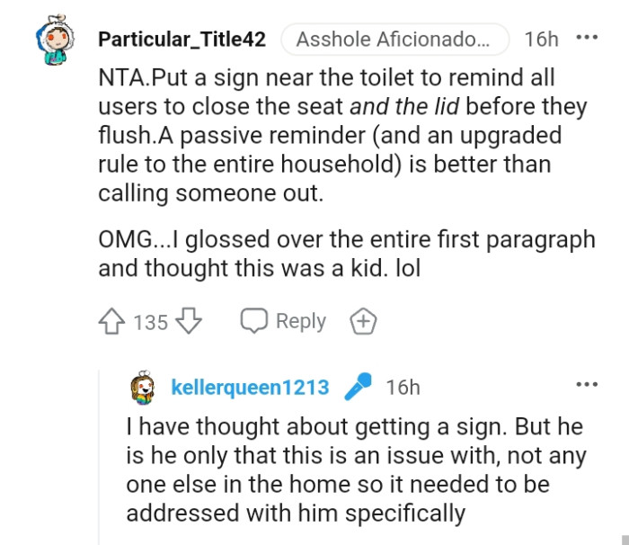 A passive reminder is better than calling someone out