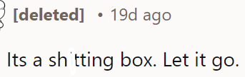 It's just a box; OP needs to move on.