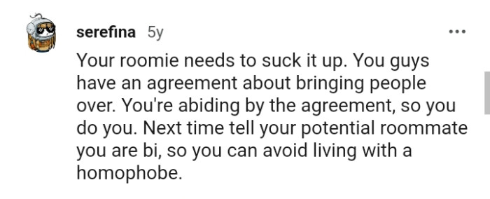 The OP should reveal her sexuality next time