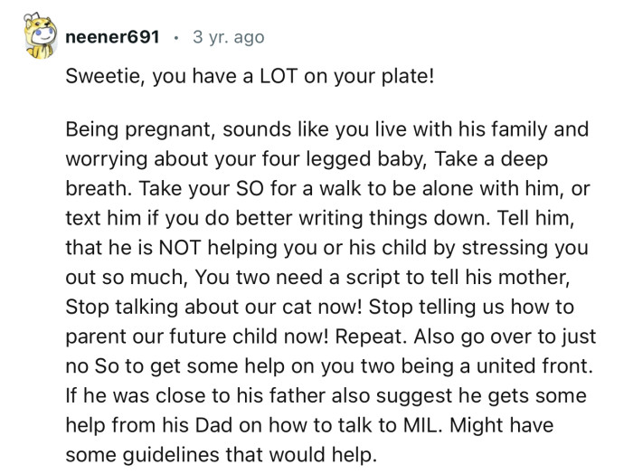 This Redditor has proposed an interesting suggestion that OP might want to consider