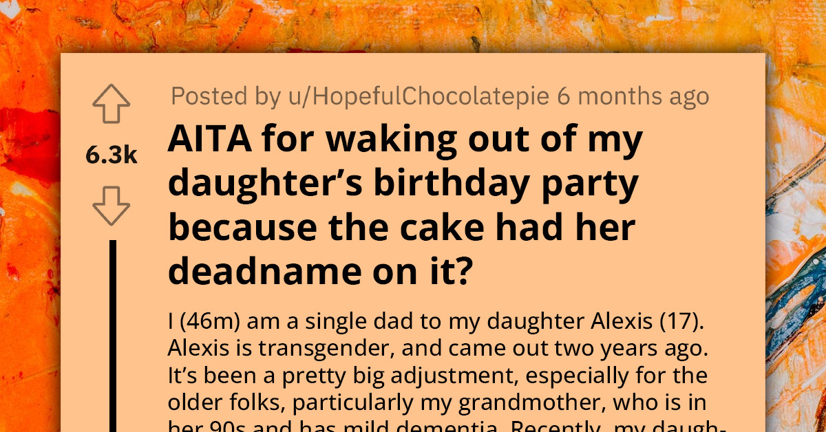 Reddit Investigates If a 90-Year-Old Grandma with Dementia Can Bake a Transphobic Cake with Her Granddaughter's Deadname on It