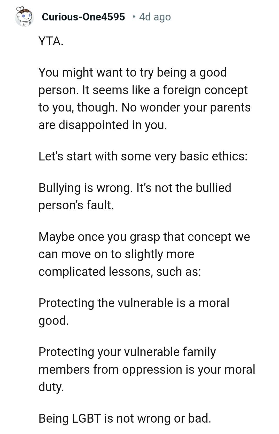 Protecting the vulnerable is a moral good