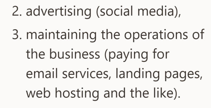 He points out that marketing and day to day expenses continue to drain the revenue.