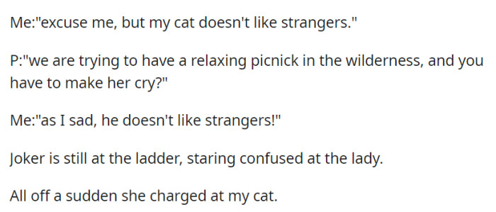 Politely, she mentioned, 