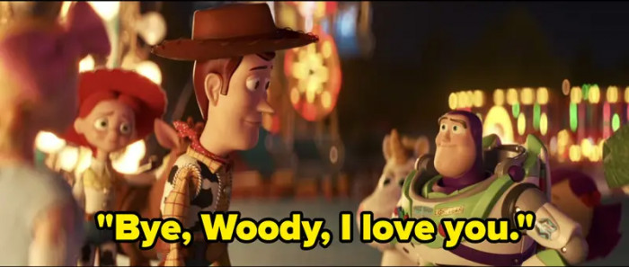 5. Buzz and Woody saying goodbye in Toy Story 4