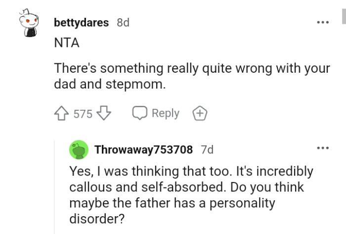 It's incredibly callous and self-absorbed