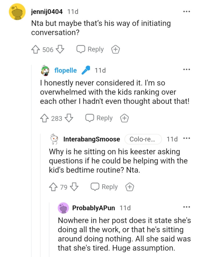 The OP is so overwhelmed with the kids ranking over each other