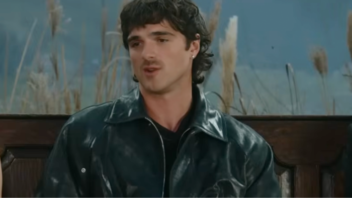 Jacob Elordi and Margot Robbie posing together, promoting their upcoming collaboration