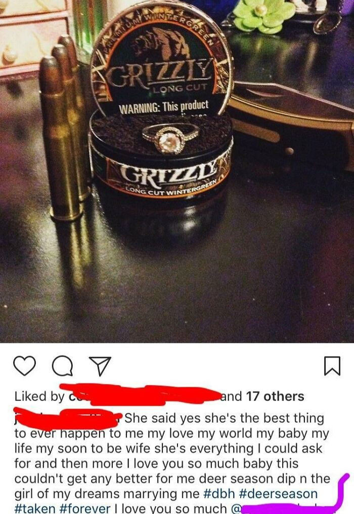 "Proposes With A Ring In A Can Of Dip"