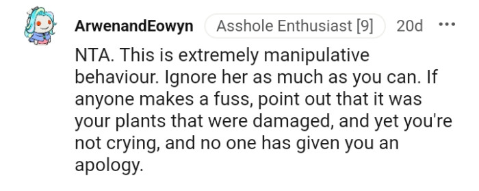 This redditor advices the OP to ignore the MIL as much as she can