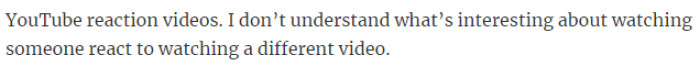 21. reaction videos.