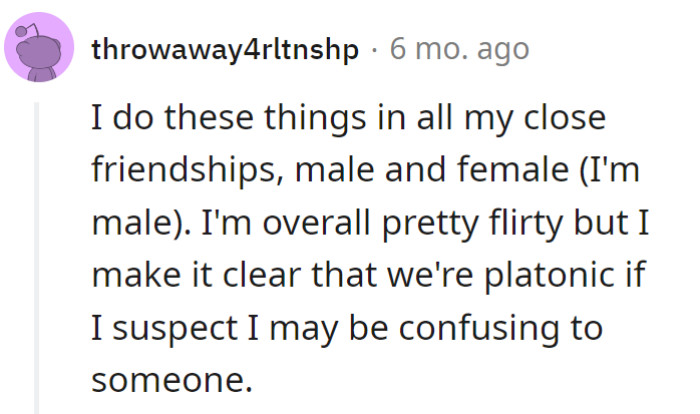 OP's the friendship maestro, spreading flirty vibes like confetti, but always follows up with a 