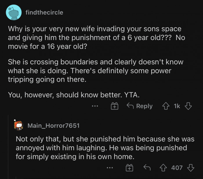 OP's wife is crossing the line with her unacceptable behavior.