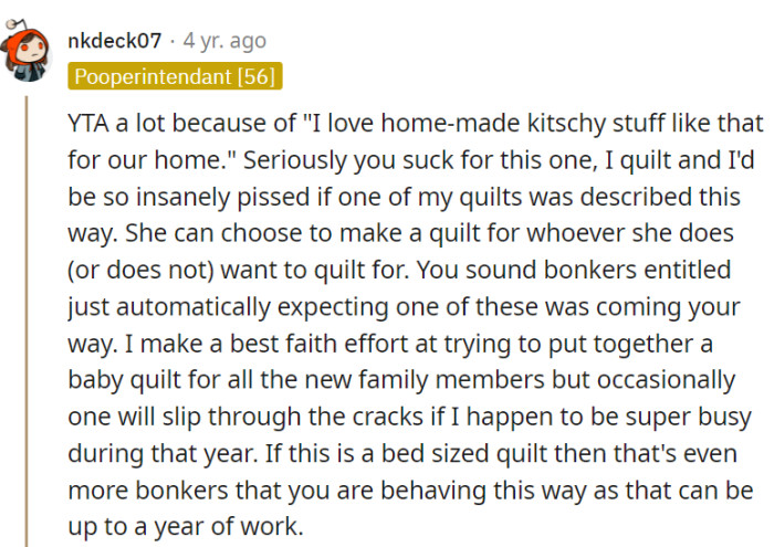 OP may be the a-hole for the 