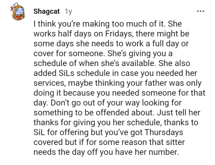 The OP shouldn't go out of her way looking for something to be offended about