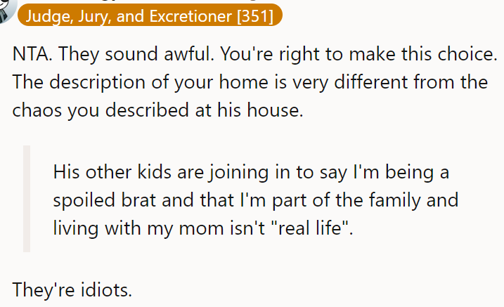 The OP's siblings sound terrible