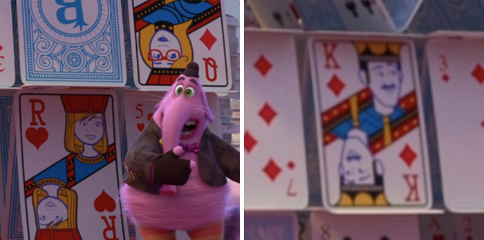 26. The Playing Cards In Riley's Imagination Feature Her Dad's Face As The King, Her Mom's Face As The Queen, And Her Face As The Jack (Except The J Is Changed To An R For 