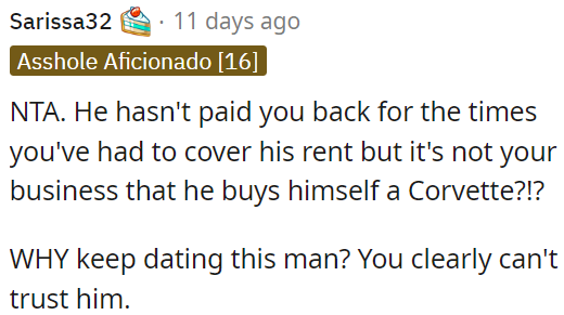 OP clearly can't trust him.