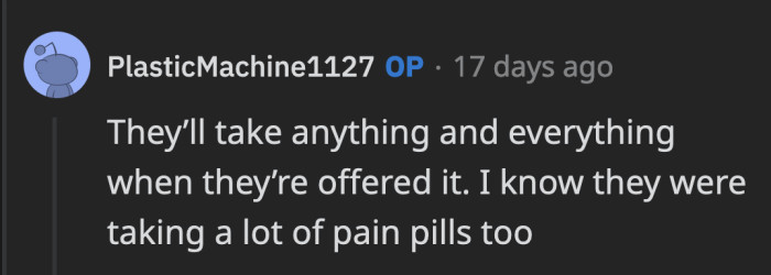 He replied that they pretty much do not restrict themselves to one drug at a time