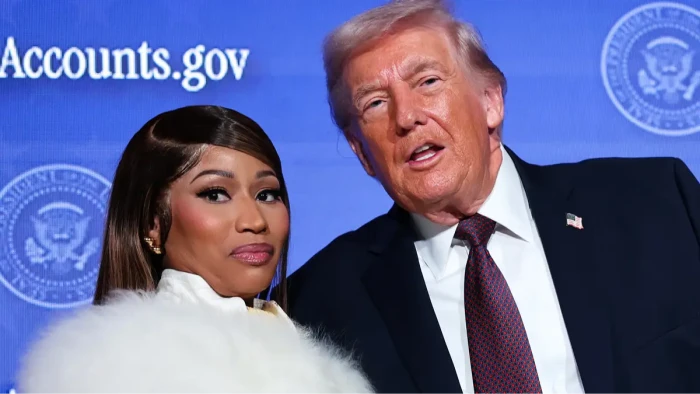 Nicki Minaj and Donald Trump together in a surreal Presidents Day themed post