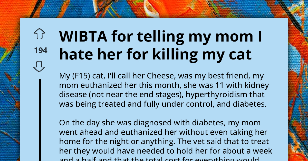 Teen Resents Mother for Euthanizing Beloved Cat Over Financial Concerns While Splurging on Luxuries
