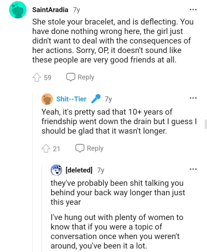 They don't sound like very good friends